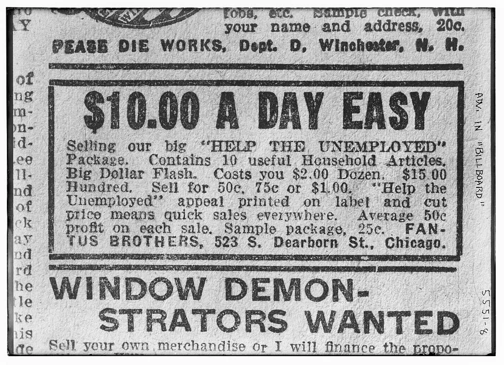 Adv. in "Billboard" (Help Wanted) LCCN2014713264