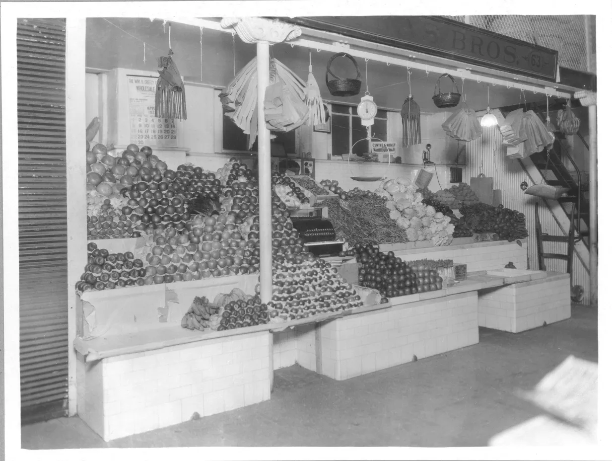 Fruit and Vegetable Stand in Center Market 1923